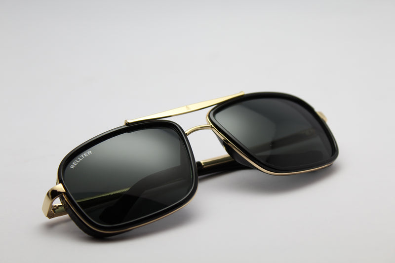 Rellter Square Sq-555 black to Black Sunglasses