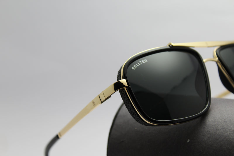 Rellter Square Sq-555 black to Black Sunglasses