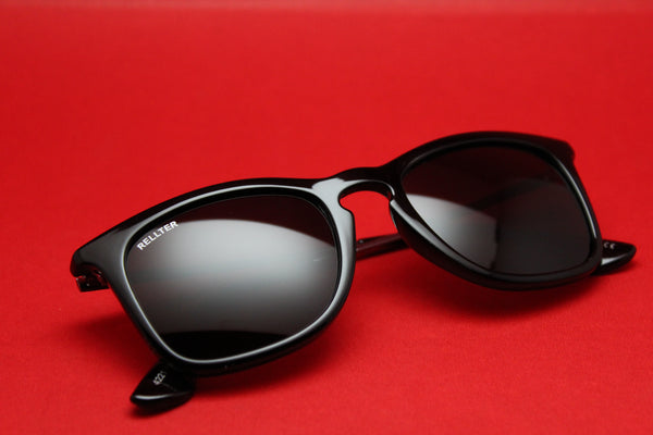 Rellter Square Sq-555 Black Sunglasses