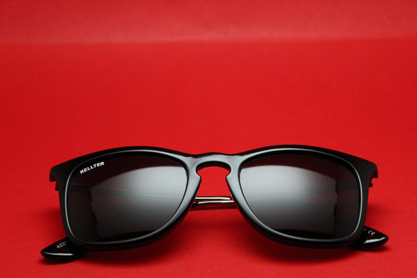Rellter Square Sq-555 Black Sunglasses