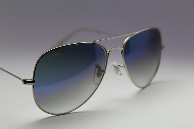 Rellter Ribel B-3030 Silver Blue Dc Sunglasses