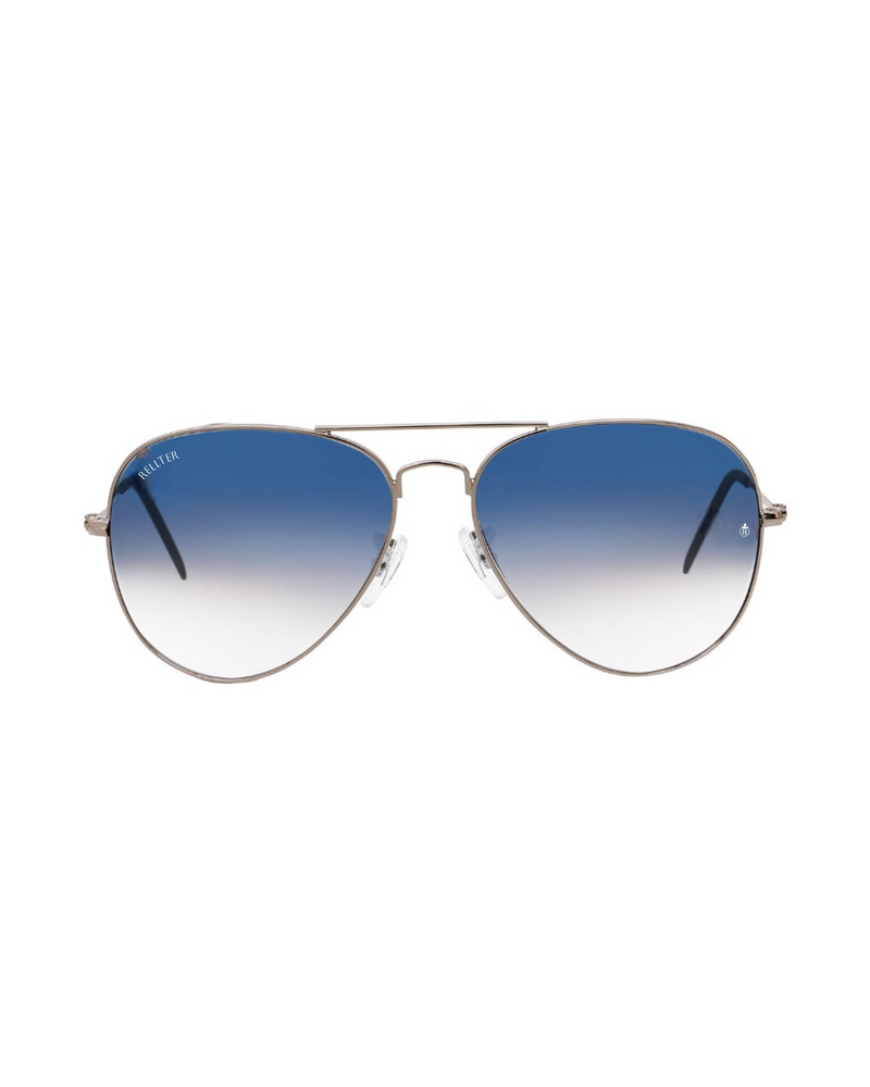 Rellter Ribel B-3030 Silver Blue Dc Sunglasses