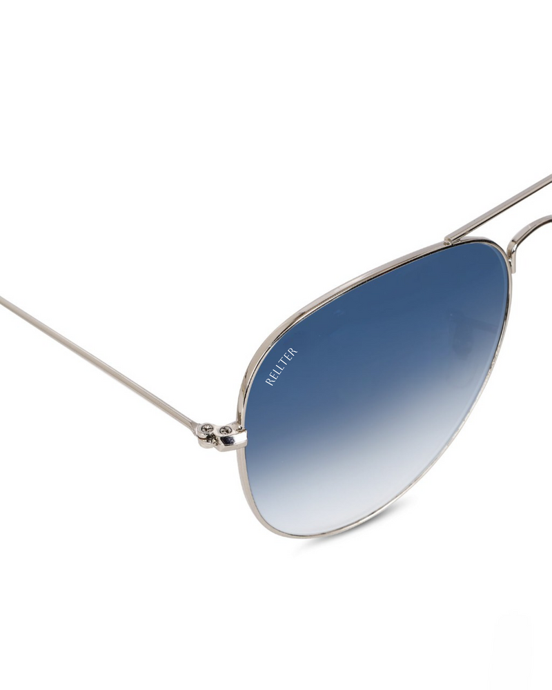 Rellter Ribel B-3030 Silver Blue Dc Sunglasses