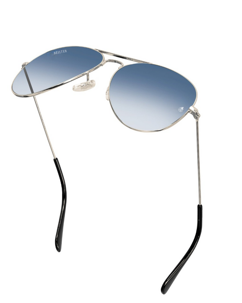 Rellter Ribel B-3030 Silver Blue Dc Sunglasses