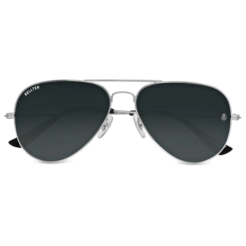 Rellter Ribel B-3030 Silver to Black Sunglasses