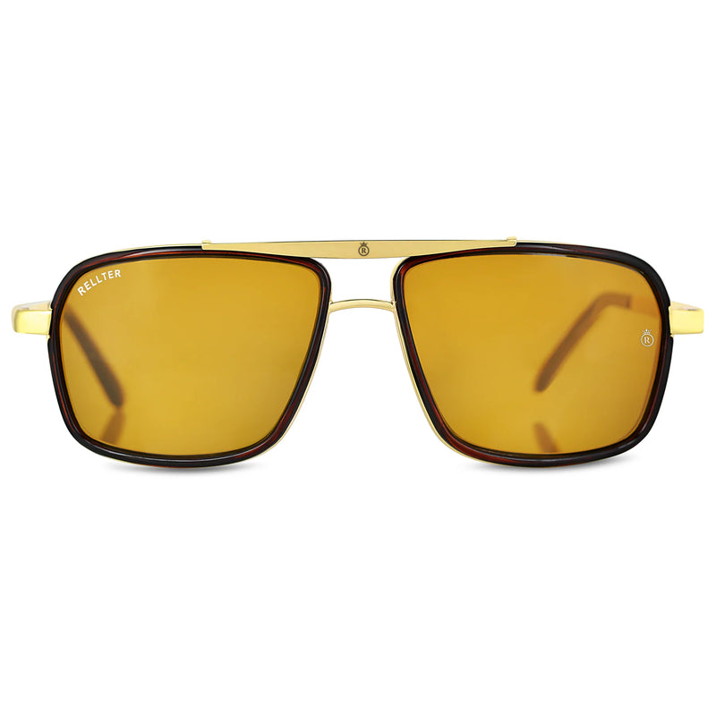 Rellter Charlie A-4413 Golden brown Rectangle Sunglasses