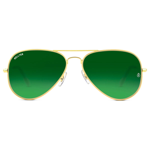 Rellter Ribel B-3030 Golden Green Sunglasses