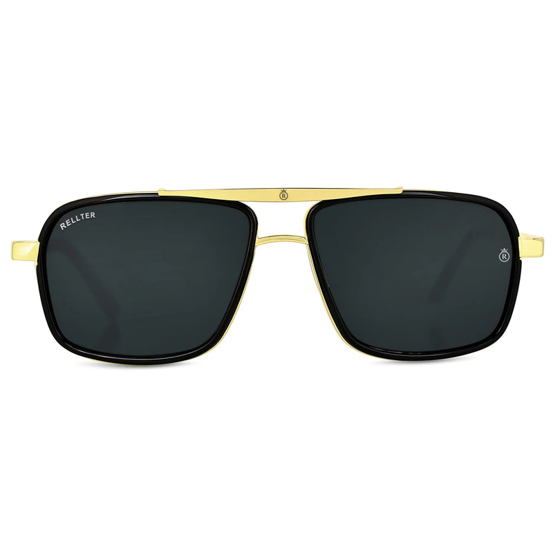 Rellter Charlie A-4413 Golden to Black Rectangle Sunglasses