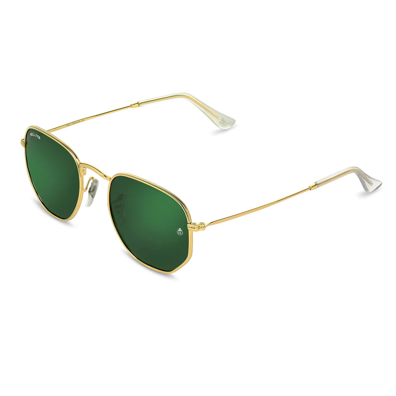 Rellter Hexagon SG-4040 Golden Green Sunglasses