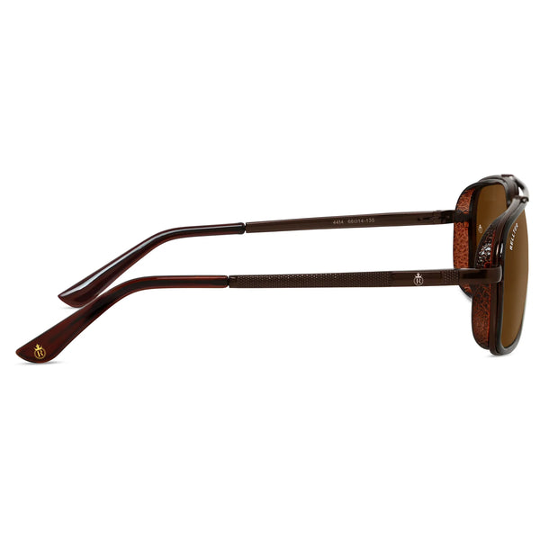 Rellter Charlie A-4413 Brown to Brown Rectangle Sunglasses