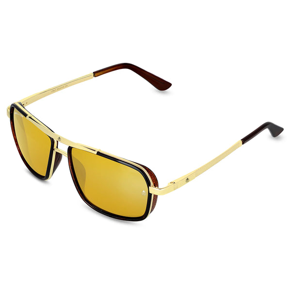 Rellter Charlie A-4413 Golden brown Rectangle Sunglasses