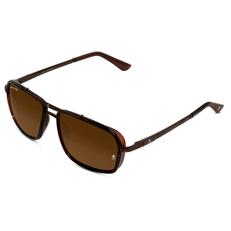 Rellter Charlie A-4413 Brown to Brown Rectangle Sunglasses