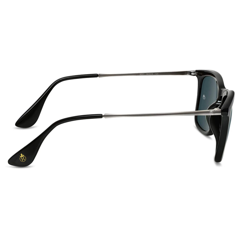 Rellter Square W-2424 Black to Black  Sunglasses