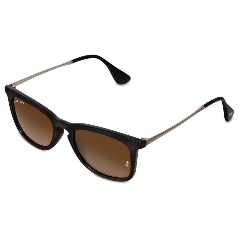 Rellter Square W-2424 Brown to Brown Dc Sunglasses