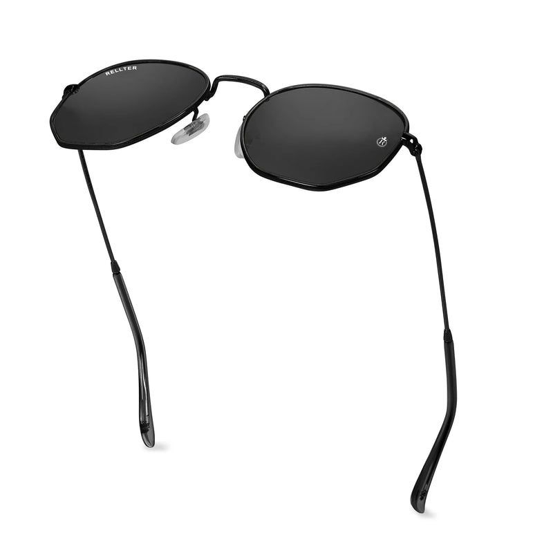 Rellter Hexagon SG-4040 Black to Black Sunglasses