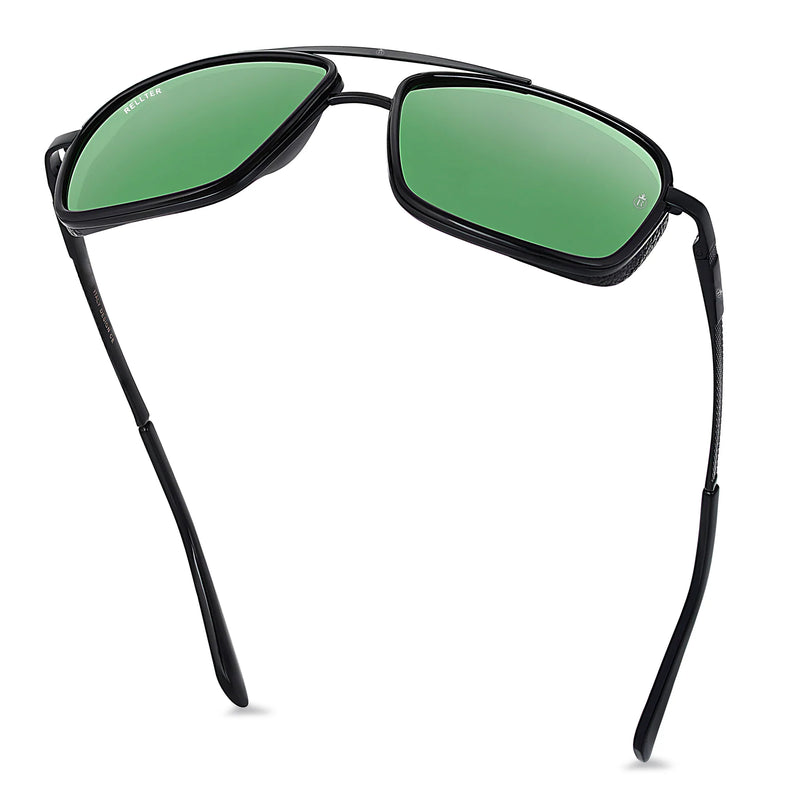 Rellter Charlie A-4413 Black to green Rectangle Sunglasses