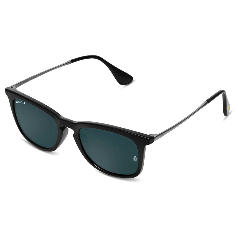 Rellter Square W-2424 Black to Black  Sunglasses