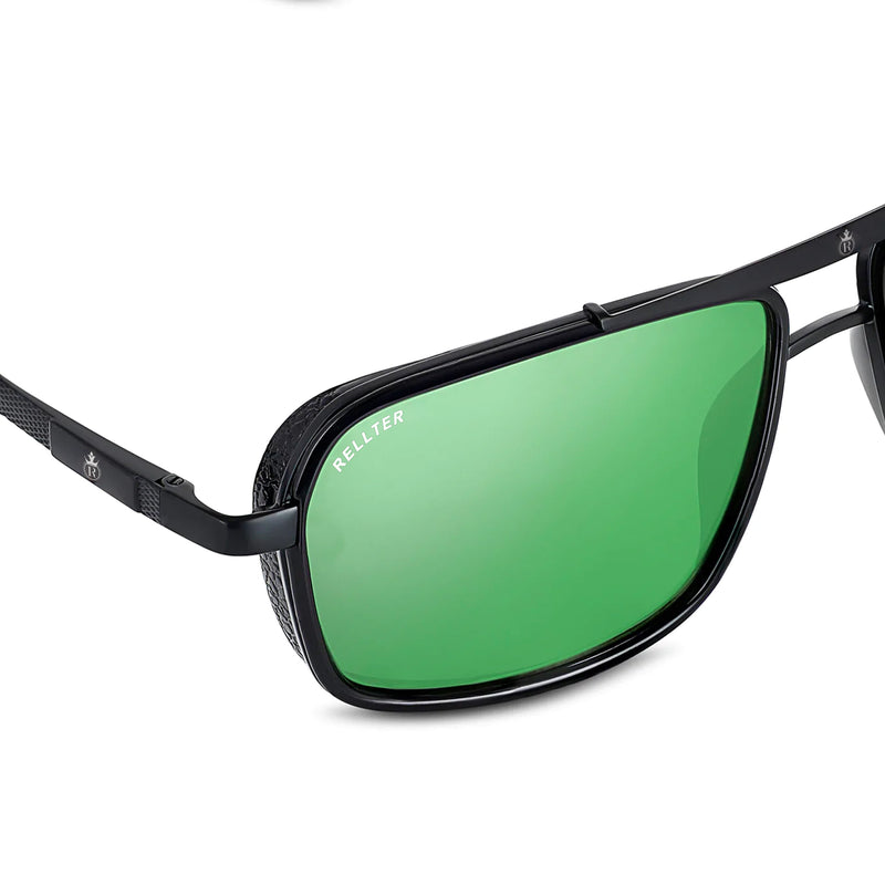 Rellter Charlie A-4413 Black to green Rectangle Sunglasses