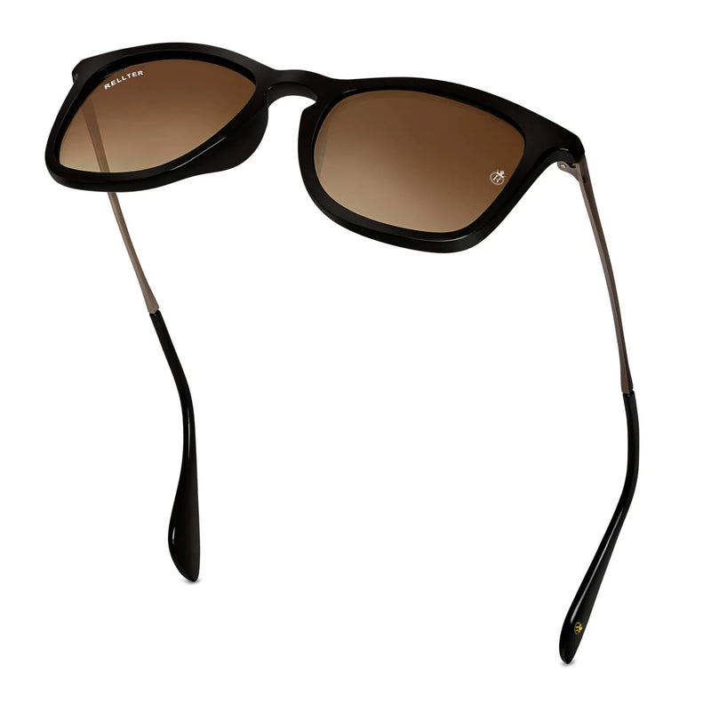 Rellter Square W-2424 Brown to Brown Dc Sunglasses