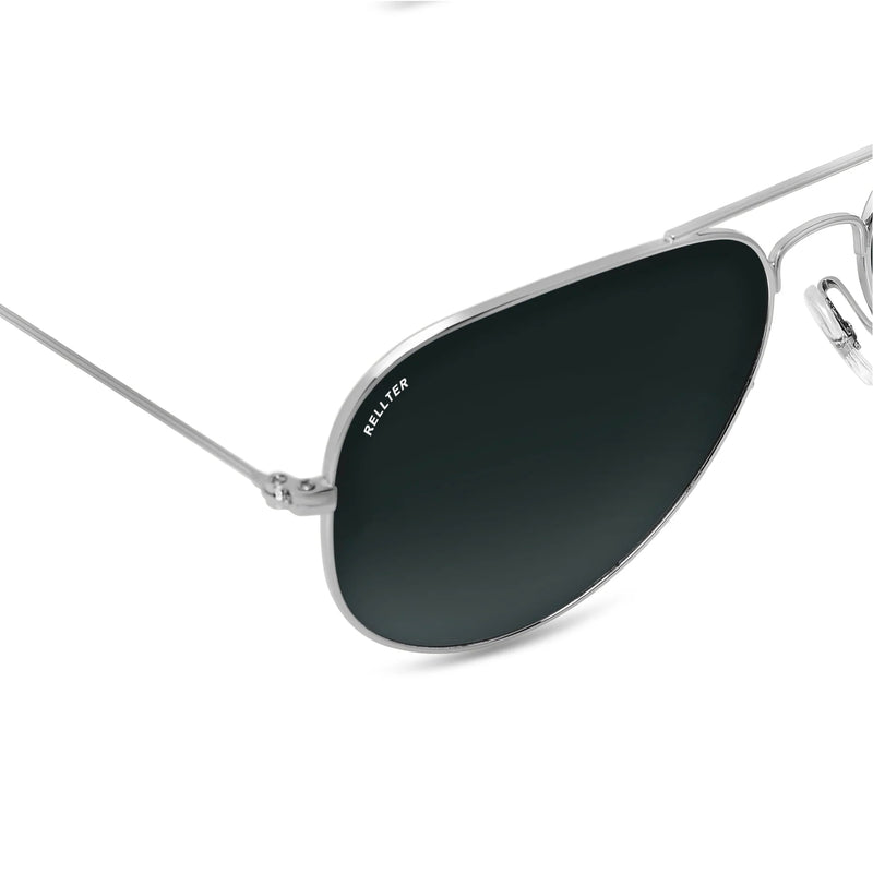 Rellter Ribel B-3030 Silver to Black Sunglasses