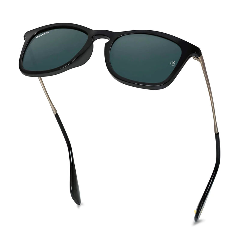 Rellter Square W-2424 Black to Black  Sunglasses