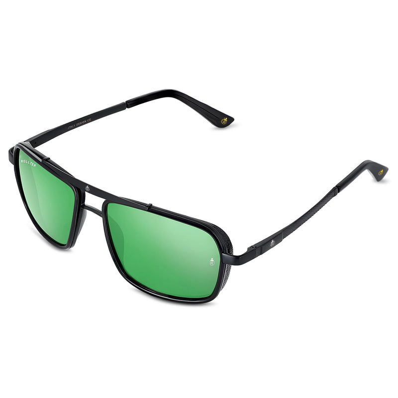 Rellter Charlie A-4413 Black to green Rectangle Sunglasses