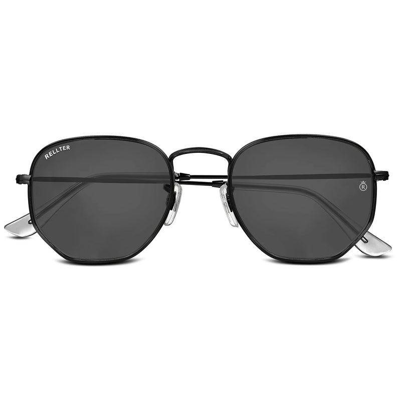 Rellter Hexagon SG-4040 Black to Black Sunglasses