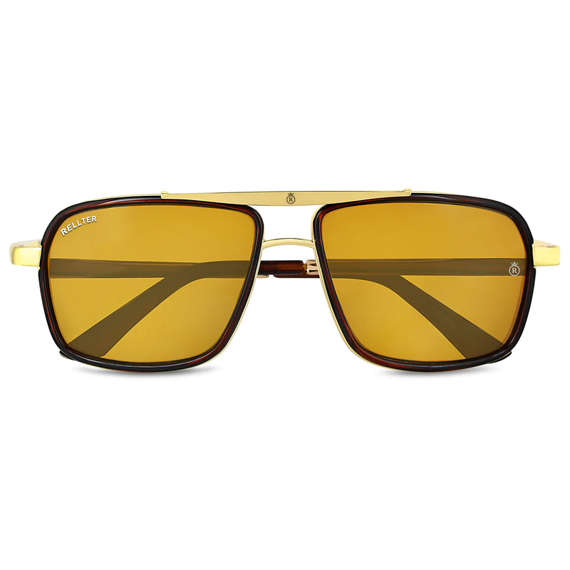 Rellter Charlie A-4413 Golden brown Rectangle Sunglasses