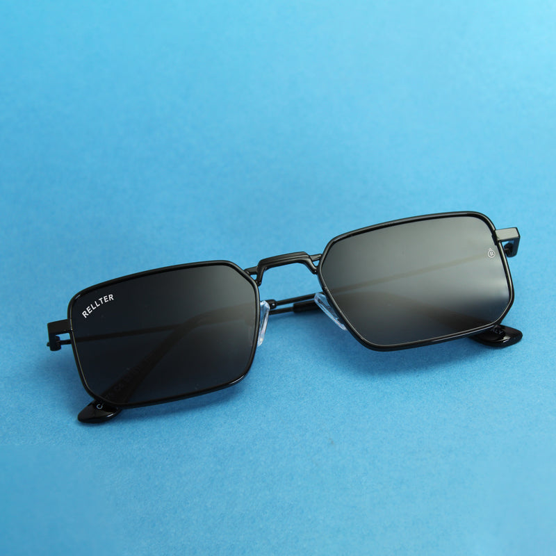 Rellter Square Sq-555 black to Black Sunglasses