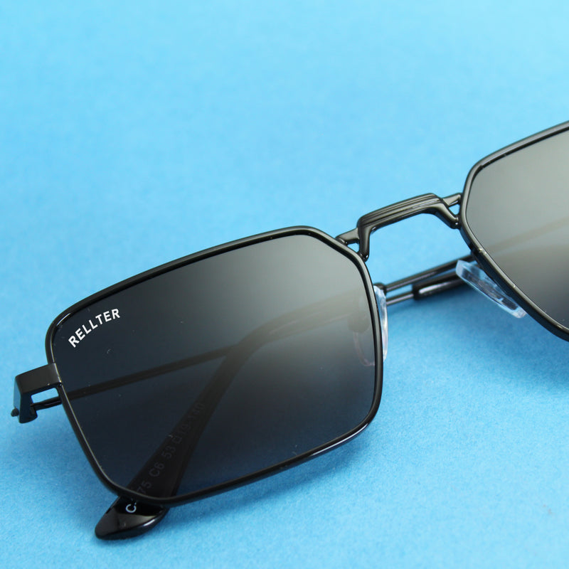 Rellter Square Sq-555 black to Black Sunglasses
