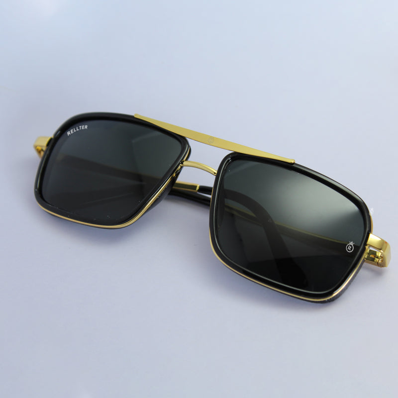 Rellter Charlie A-4413 Golden to Black  Rectangle Sunglasses