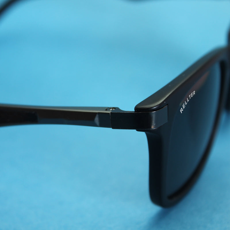 Rellter Square BLACK TO BLACK RQ-121 Sunglasses