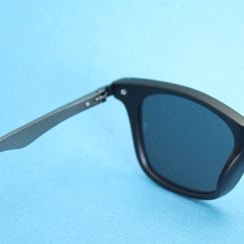 Rellter Square BLACK TO BLACK RQ-121 Sunglasses