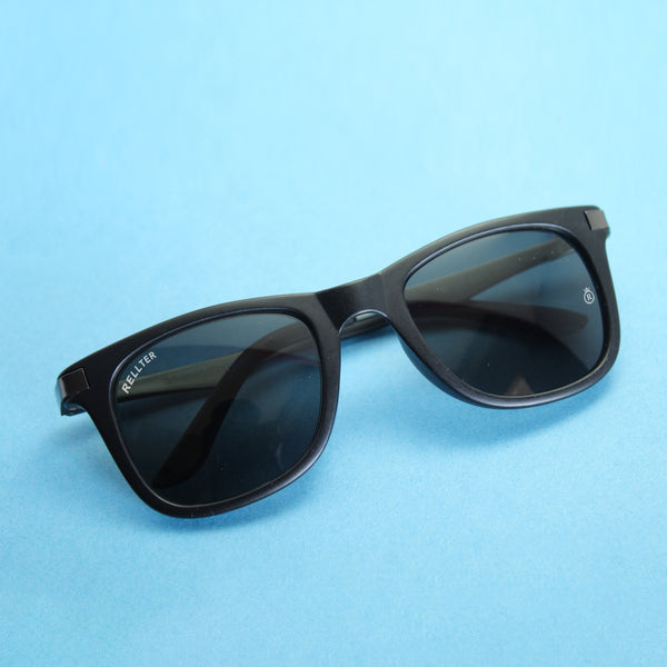 Rellter Square BLACK TO BLACK RQ-121 Sunglasses