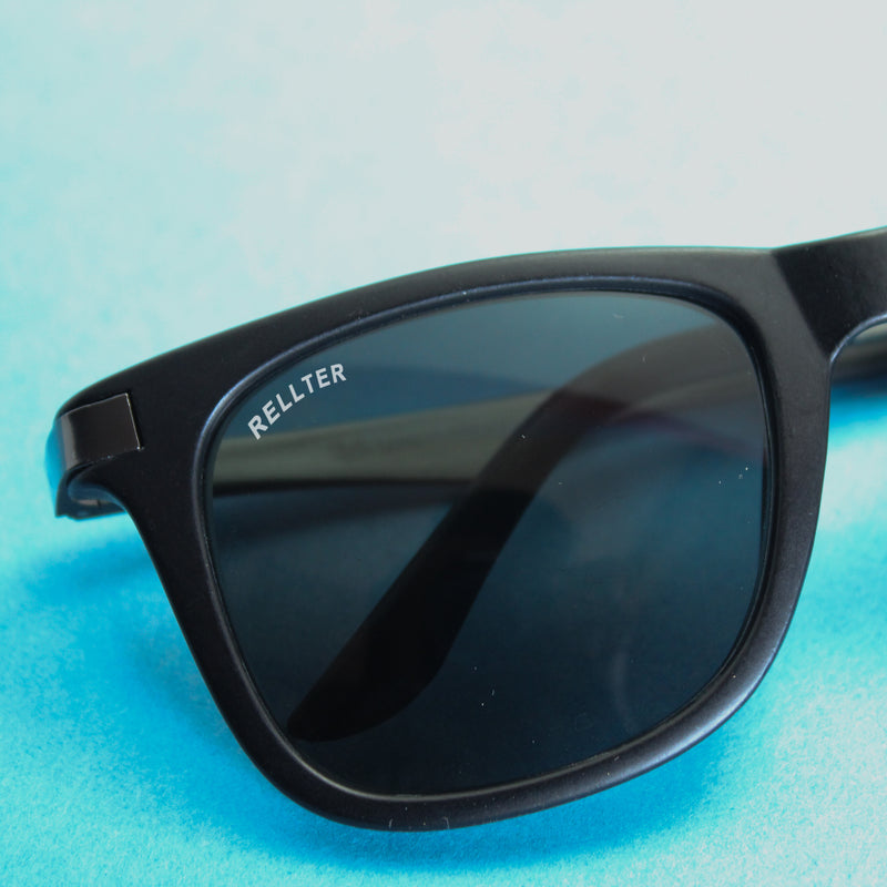 Rellter Square BLACK TO BLACK RQ-121 Sunglasses